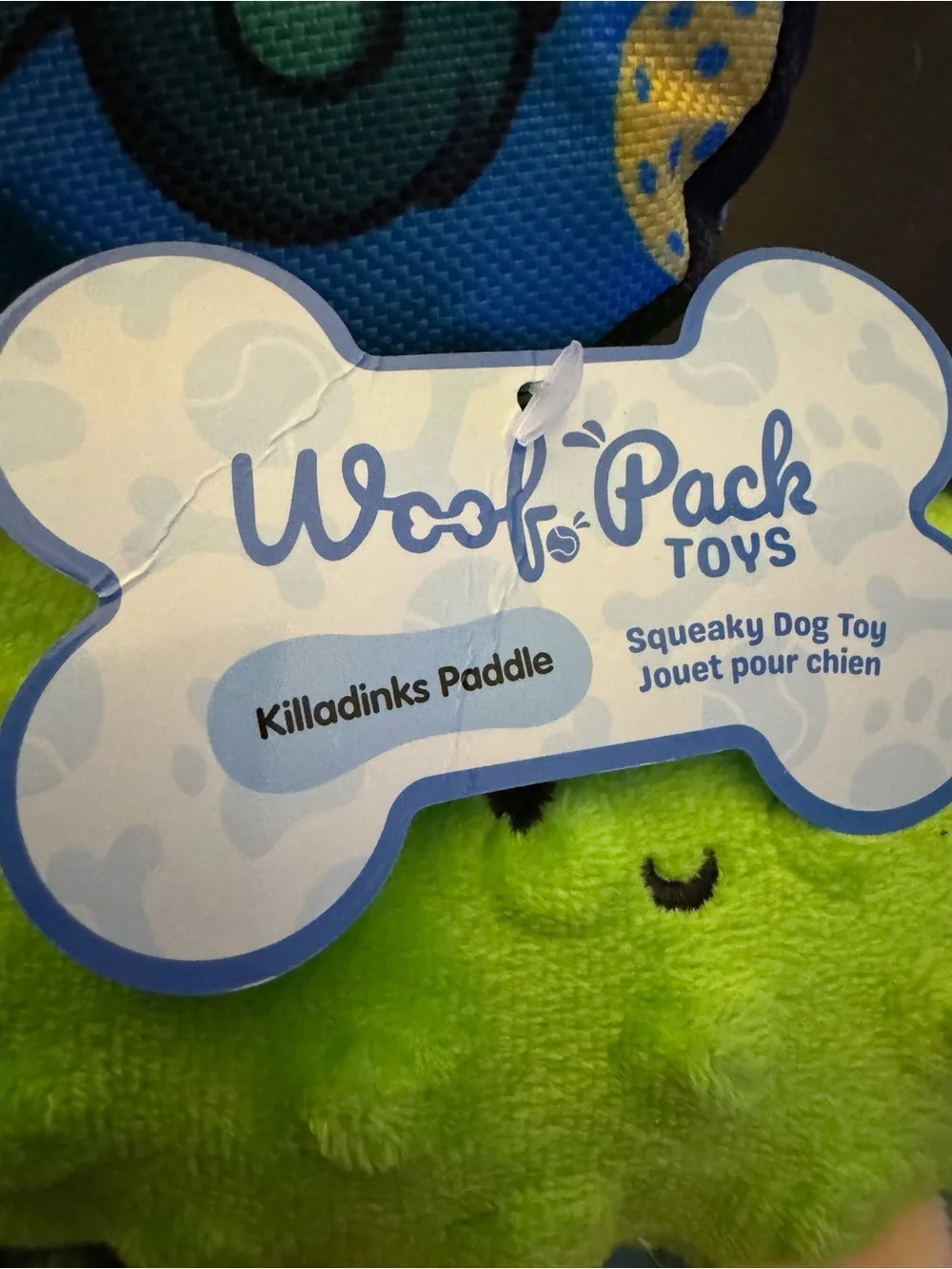 WOOF Pack like BARK Box Large PICKLE BALL Dog toy set NEW Killadinks paddle L